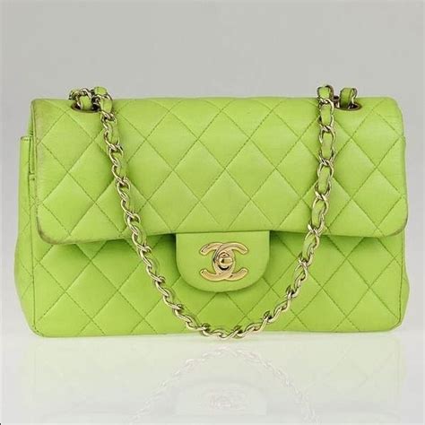 green chanel purse|lime green chanel bag.